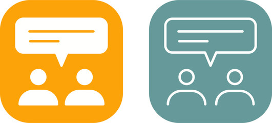 Sticker - Conversation Vector Icon