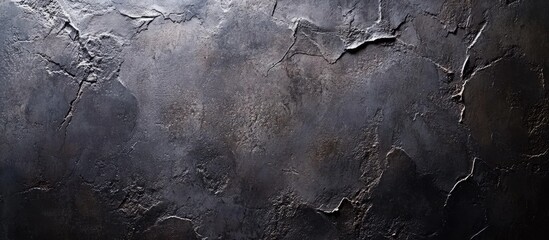 Wall Mural - Dark gray cement texture on the wall Old stained concrete wallpaper suitable for design projects with copyspace