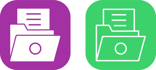 Sticker - List Folder Vector Icon