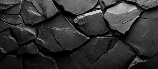 Aufkleber - Abstract Black Stone Background. with copy space image. Place for adding text or design