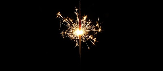 Aufkleber - Christmas sparkler against a black background. with copy space image. Place for adding text or design