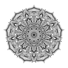 download the vector abstract mandala pattern. art on the wall. coloring book lace pattern the tattoo