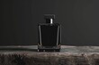 © Anjali - perfume bottle mockup  perfume bottle on wood  with black background.