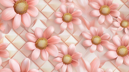 Fresh and elegant little Daisy flower pattern background wallpaper