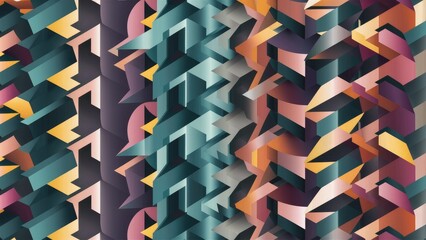 Colorful Abstract Extrusion Design Pattern for Background Wallpaper