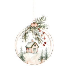 Wall Mural - PNG Festive winter home ornament illustration