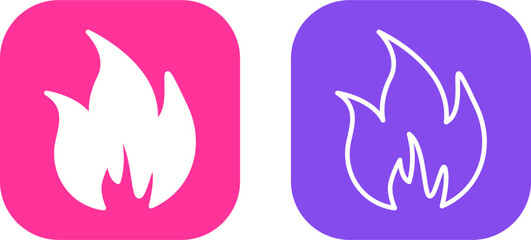 Sticker - Flame Vector Icon