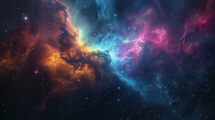 Wall Mural - Cosmic Nebulae: A Symphony of Colors