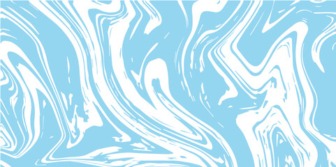 Wall Mural - abstract pattern white and blue marble texture and background. liquify swirl blue and white color ar