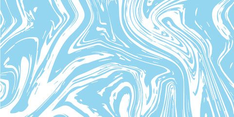 Wall Mural - abstract pattern white and blue marble texture and background. liquify swirl blue and white color ar