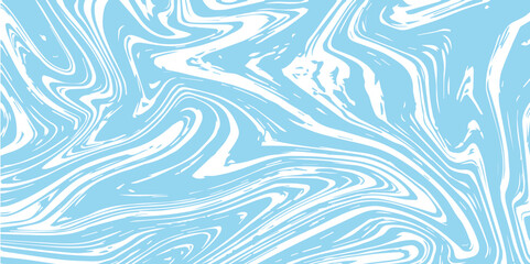 Wall Mural - abstract pattern white and blue marble texture and background. liquify swirl blue and white color ar