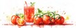 © AbstractAI - Watercolor illustration of tomatoes and tomato beverage