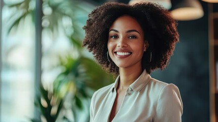 confident businesswoman delivering powerful presentation in corporate meeting room