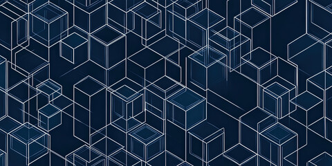 Wall Mural - abstract cube background