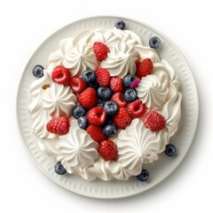 Sticker - Elegant Pavlova Meringue Dessert Plated