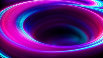 Wall Mural - abstract background with swirling psychedelic spiral, vibrant energetic vibe, neon iridescent holographic elements design. looped animation. seamless footage.