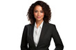 © Oratai - Confident African American businesswoman in suit isolated on white background