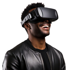 Poster - PNG VR goggles portrait black photo.