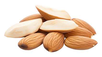 Poster - PNG Almonds food white background freshness.