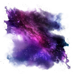 vibrant cosmic nebula with shades of purple, blue, and black in deep space