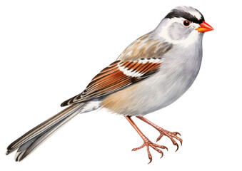 Poster - PNG White Crowned Sparrow sparrow animal bird.