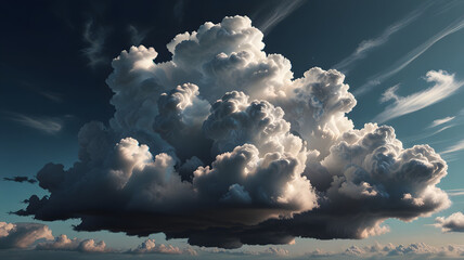 Wall Mural - Imagination dreamy smooth clouds 3d render