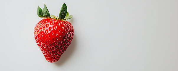 Wall Mural - Fresh Strawberry Isolated on White Background