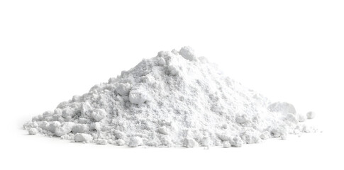 Wall Mural - A pile of flour isolated on white background