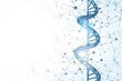 © sornthanashatr - A blue DNA strand is shown in a white background
