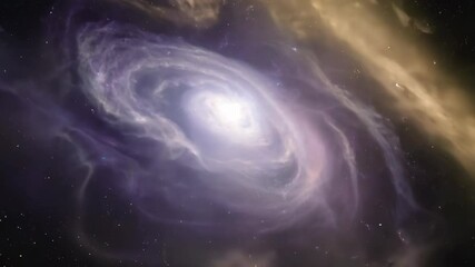 Wall Mural - Explore the beauty of a distant galaxy with swirling colors and cosmic formations captured in stunning detail at night