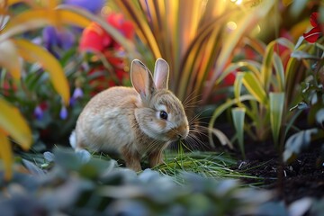 bunny in the grass