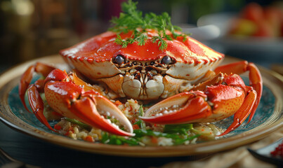 Tasty Kamchatka crab dish 