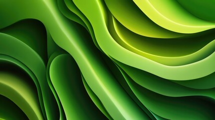 Abstract background with layered green and lime shapes, creating a harmonious blend.