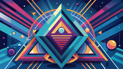 Wall Mural - Abstract technology background. Geometric concept. triangle shap