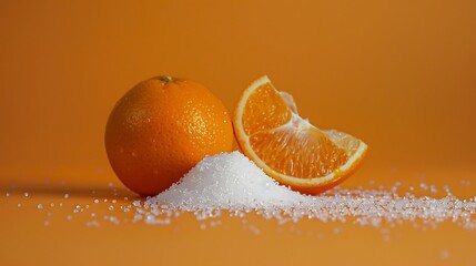 A sugar glucose set against an orange backdrop