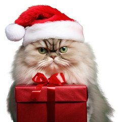 Poster - PNG Gift christmas portrait mammal transparent background