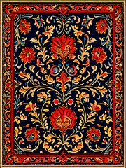 Sticker - Classic persian pattern with paisley borders