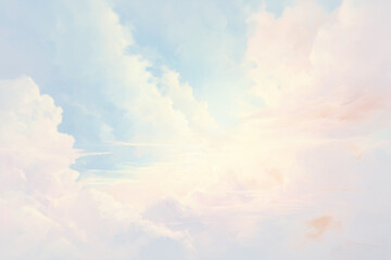 Canvas Print - Serene colorful cloudscape sky png overlay effect, transparent background