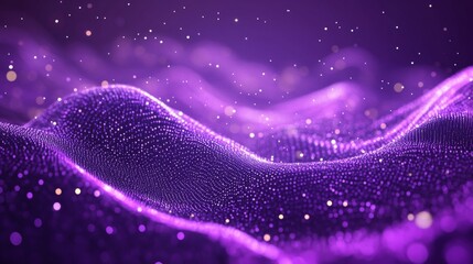 Poster - Abstract Purple Digital Wave