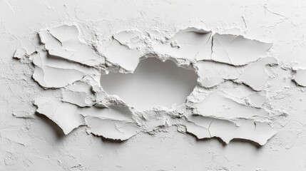 Sticker - Damaged Wall with Peeling Paint and Hole