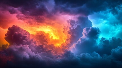 Sticker - Spectacular Colorful Cloudscape