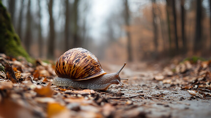 snail on a leaf