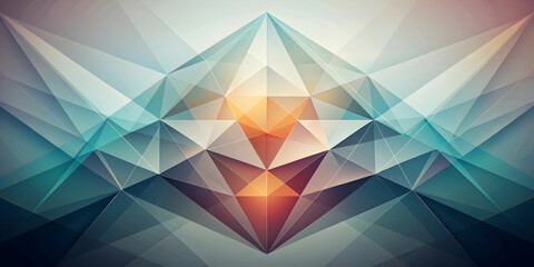 Abstract Geometric Pattern:  A captivating abstract background featuring a mesmerizing interplay of geometric shapes, creating a vibrant and dynamic visual composition.  The image is characterized by 