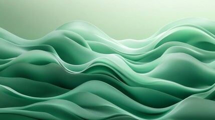 Sticker - Abstract Green Waves