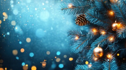Wall Mural - abstract light new year or christmas background for advertising with copy space and place for text. 