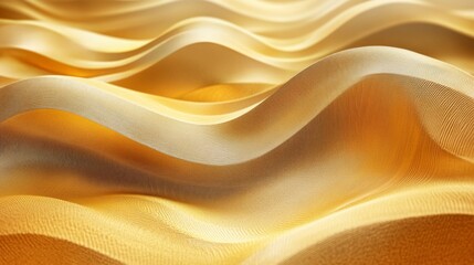 Canvas Print - Golden Textile Waves