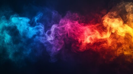 Wall Mural - Colorful Smoke Abstract Background