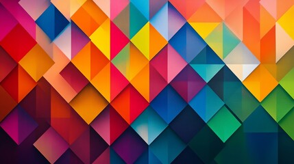 Sticker - Colorful Geometric Abstract Background