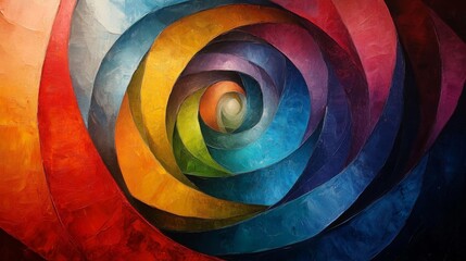 Poster - Colorful Abstract Spiral Pattern