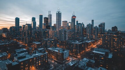 Sticker - Chicago Winter Skyline